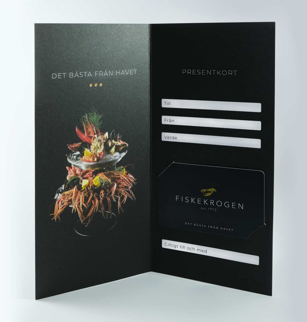 Live reklambyrå Fiskekrogen Presentkort
