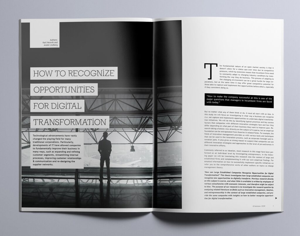 Kundtidning för Handels Consultings – LIVE Creative Agency