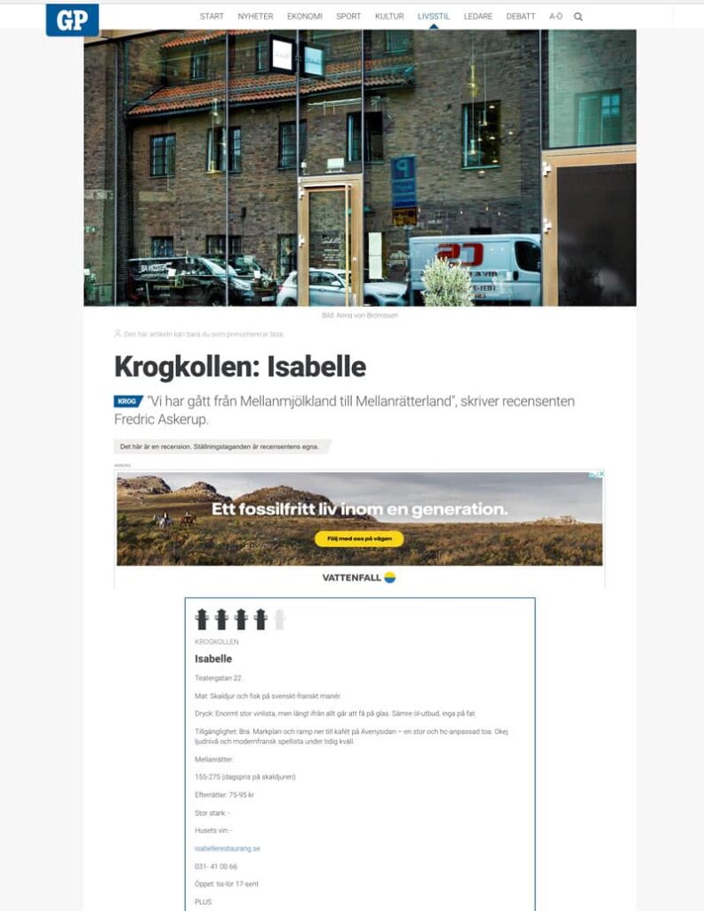 Isabelle Restaurang – LIVE Creative Agency