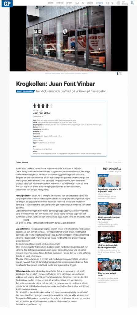Juan Font med i GP – LIVE Creative Agency